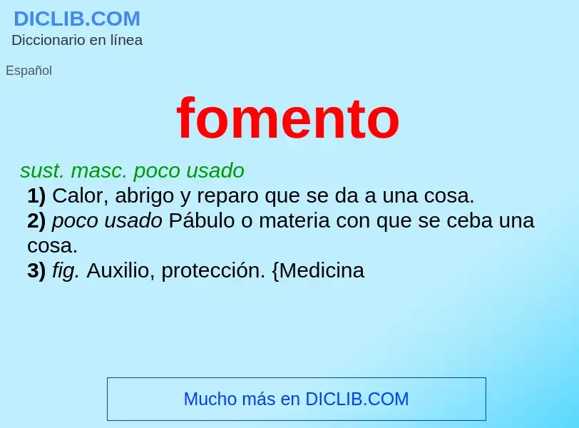 What is fomento - meaning and definition