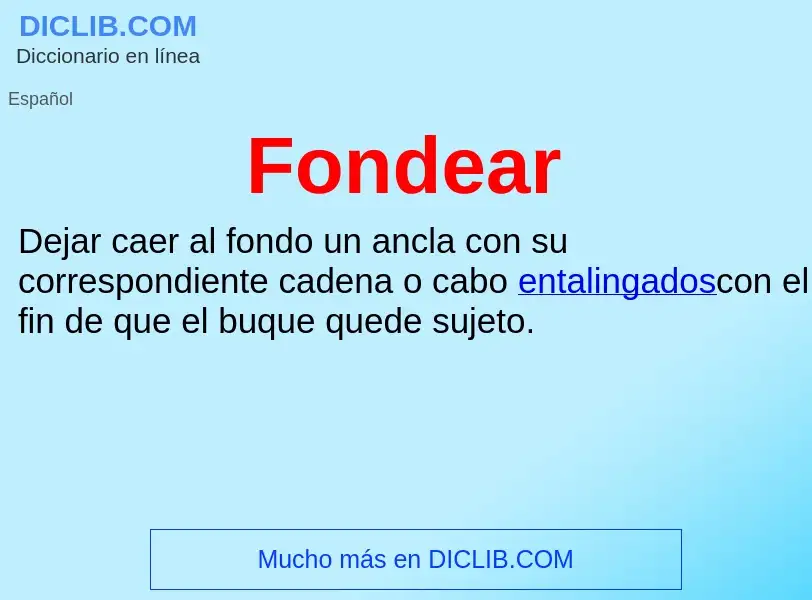 What is Fondear - definition