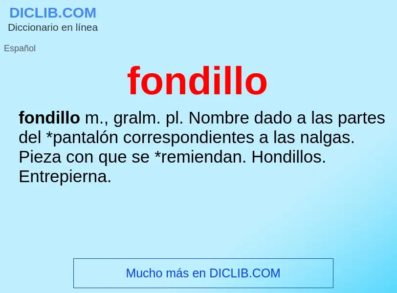 Wat is fondillo - definition