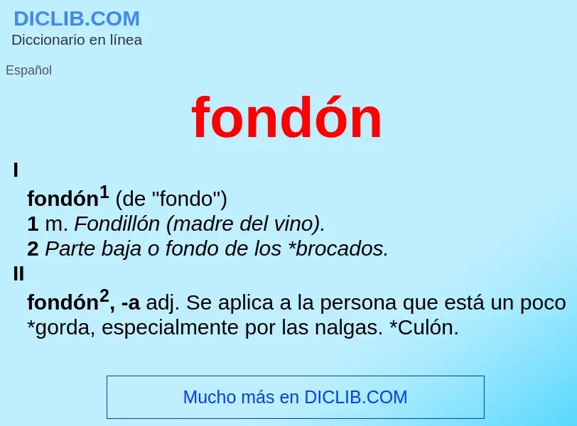 Wat is fondón - definition