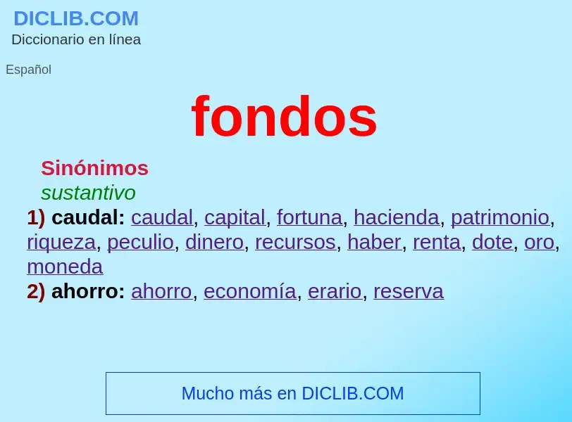 What is fondos - definition