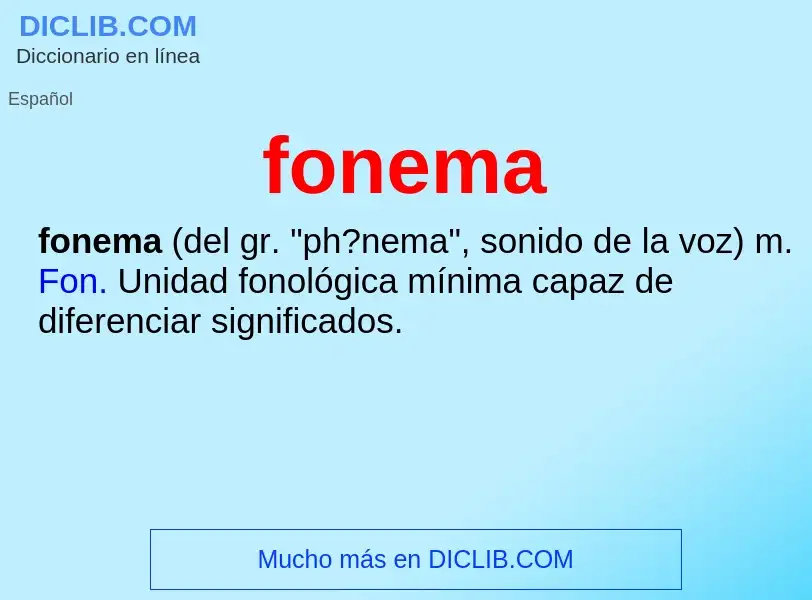 ¿Qué es fonema? - significado y definición