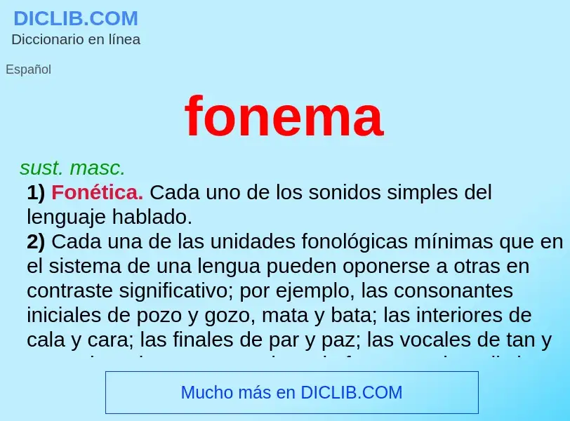 ¿Qué es fonema? - significado y definición