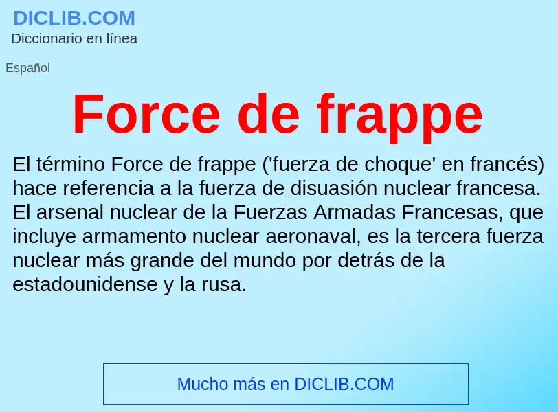 What is Force de frappe - meaning and definition