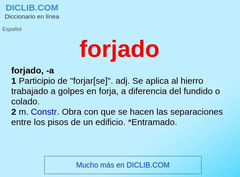 What is forjado - definition