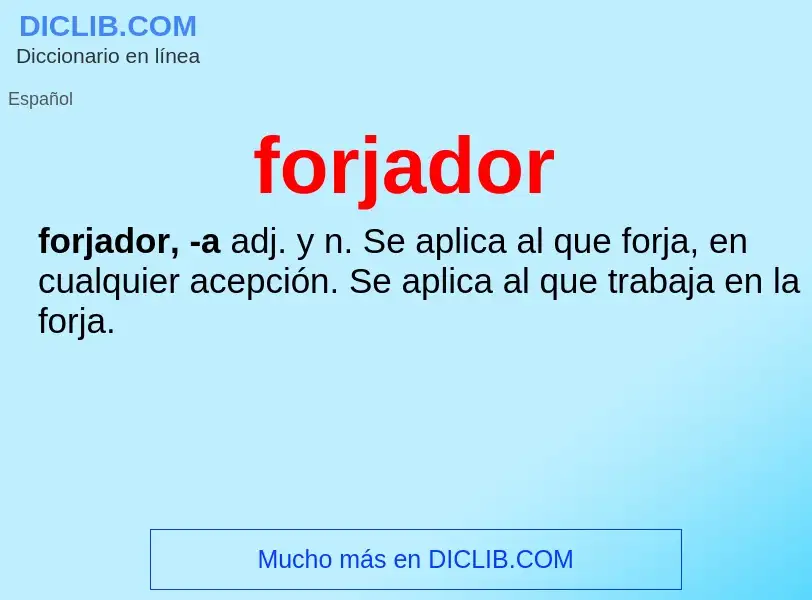 Wat is forjador - definition