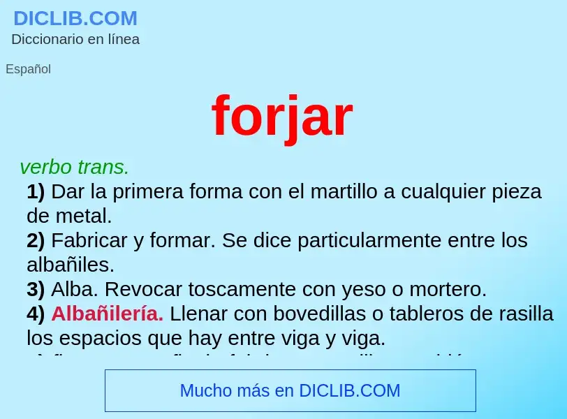 Wat is forjar - definition