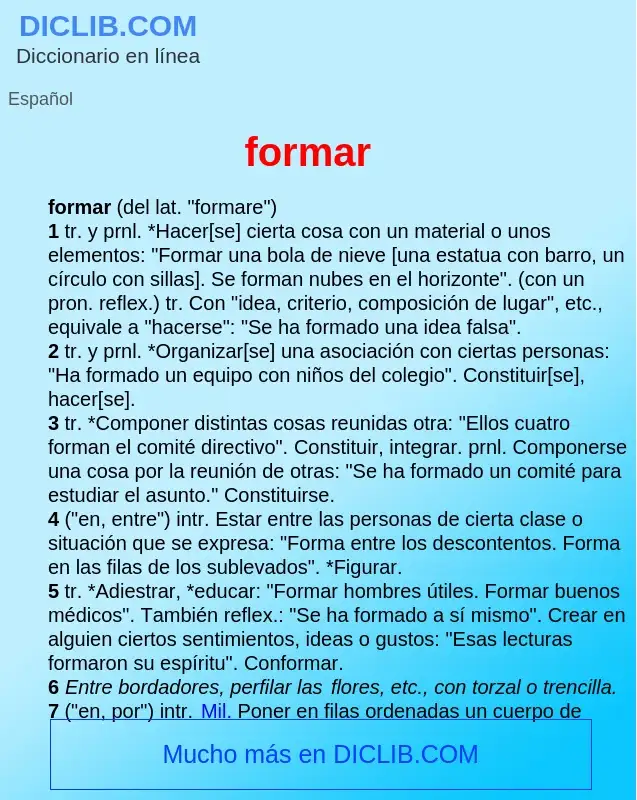 Wat is formar - definition