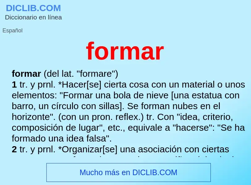 What is formar - definition