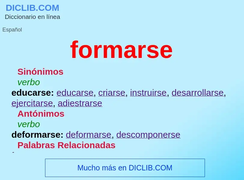 Wat is formarse - definition