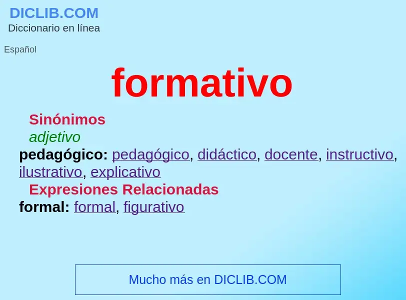 ¿Qué es formativo? - significado y definición