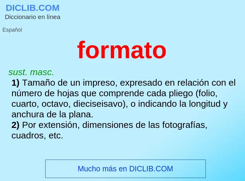 What is formato - definition