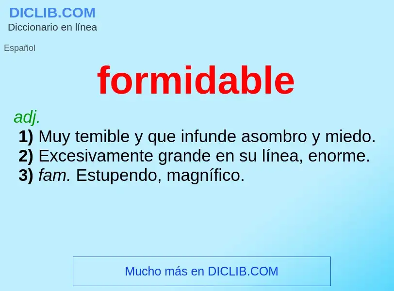 Wat is formidable - definition