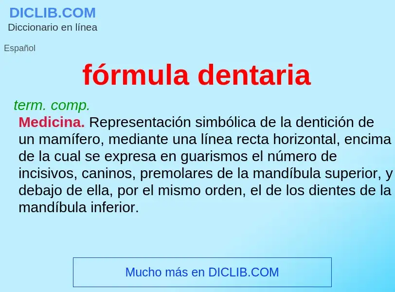 O que é fórmula dentaria - definição, significado, conceito