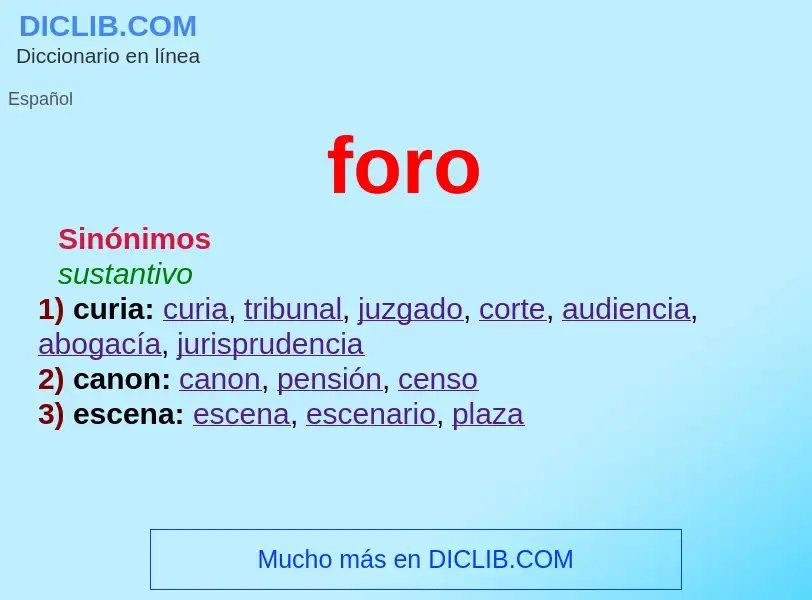 Wat is foro - definition