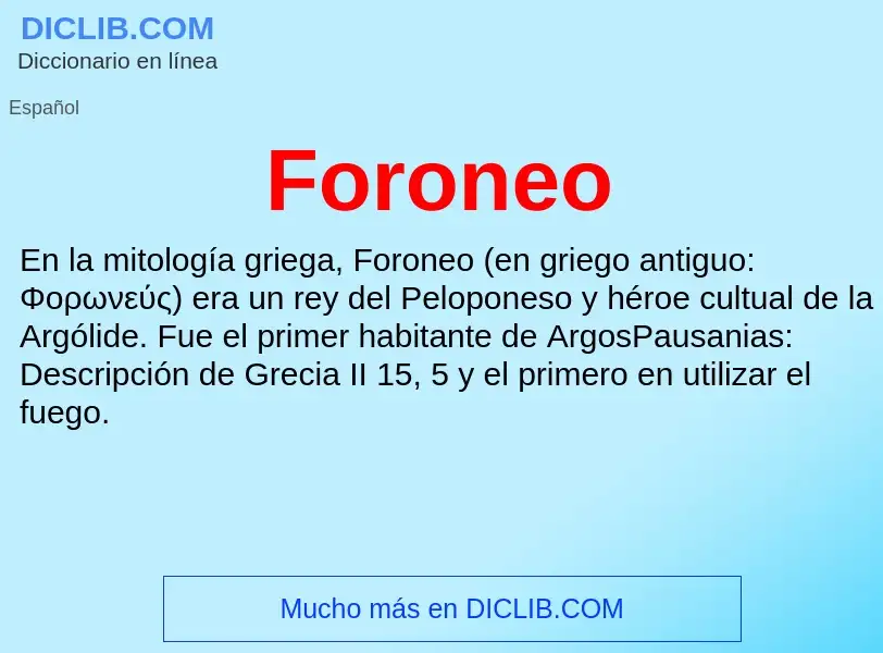 ¿Qué es Foroneo? - significado y definición