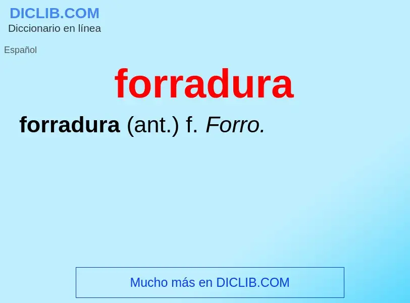 Что такое forradura - определение