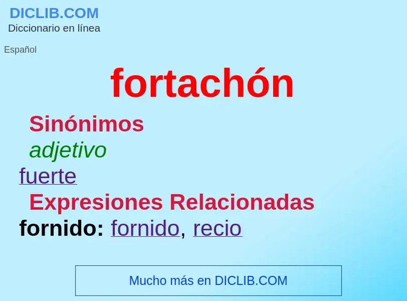 Wat is fortachón - definition