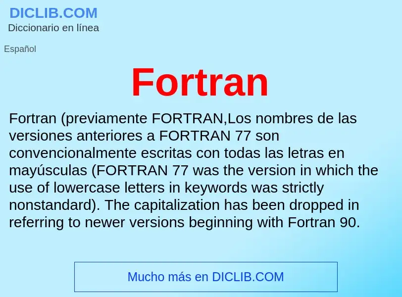 What is Fortran - meaning and definition