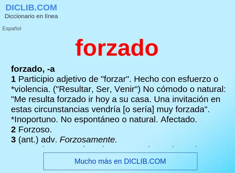 What is forzado - definition