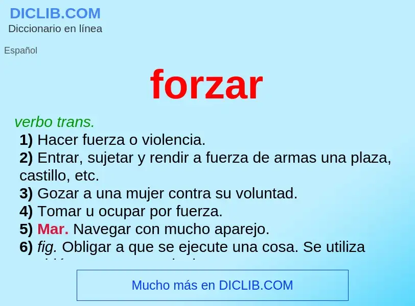 Wat is forzar - definition