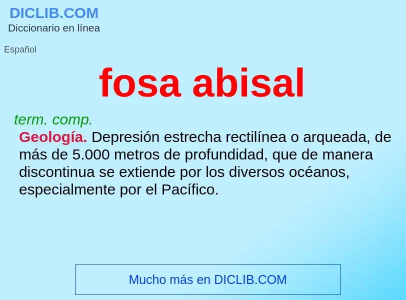 Wat is fosa abisal - definition