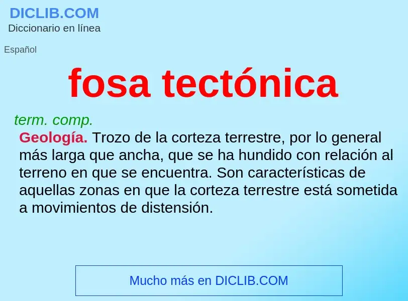 Was ist fosa tectónica - Definition