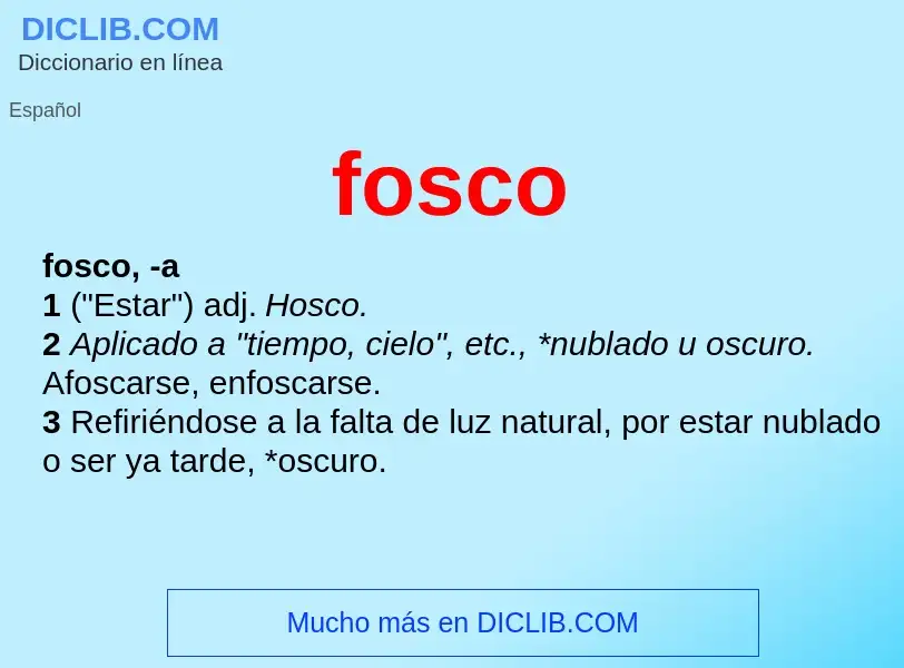 What is fosco - definition