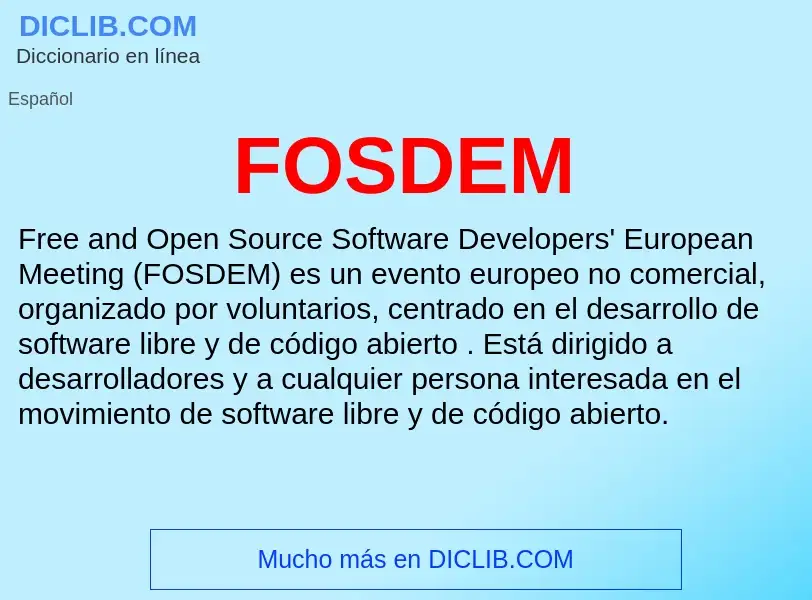 Что такое FOSDEM - определение