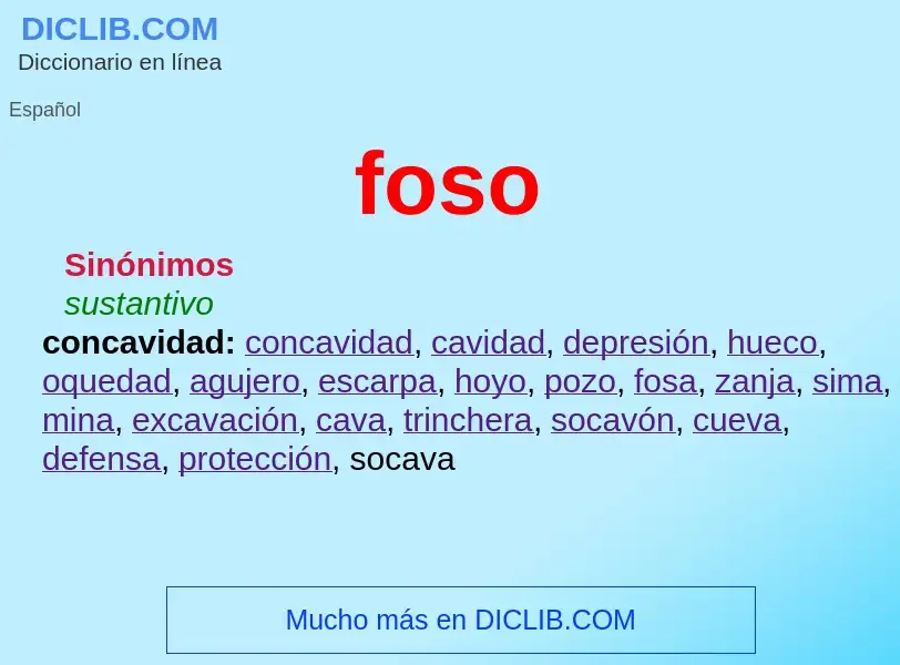 ¿Qué es foso? - significado y definición