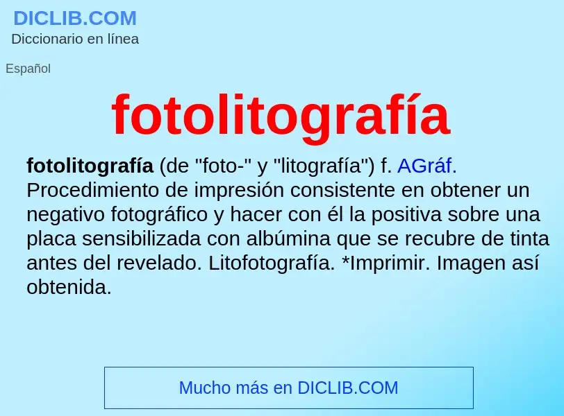 O que é fotolitografía - definição, significado, conceito