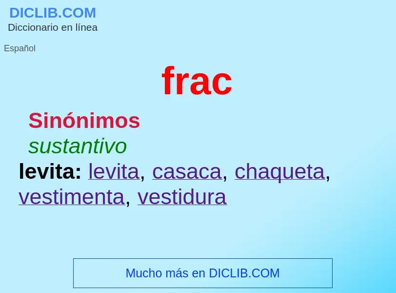 What is frac - definition