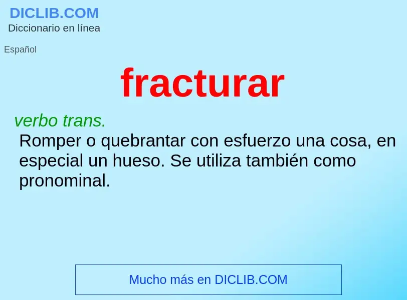 What is fracturar - meaning and definition