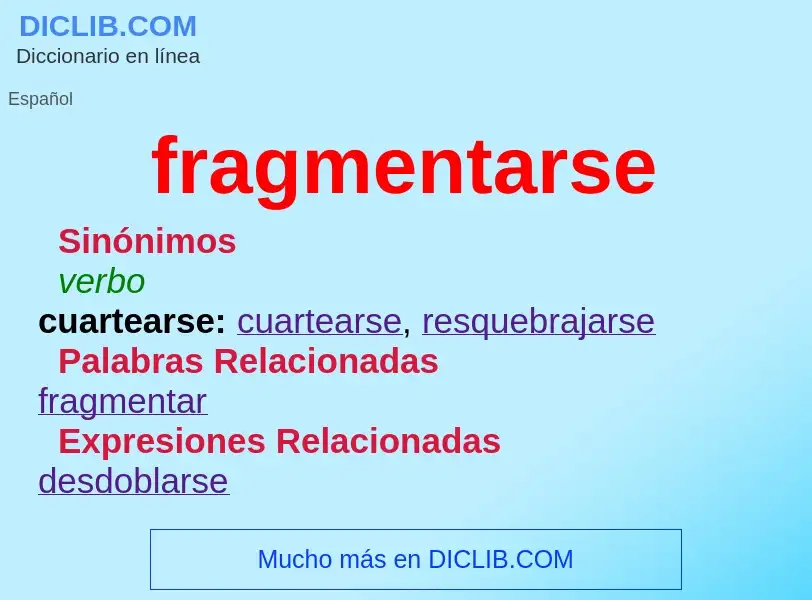 Wat is fragmentarse - definition