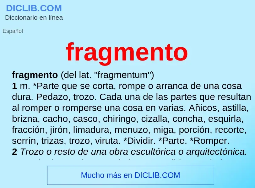 What is fragmento - definition