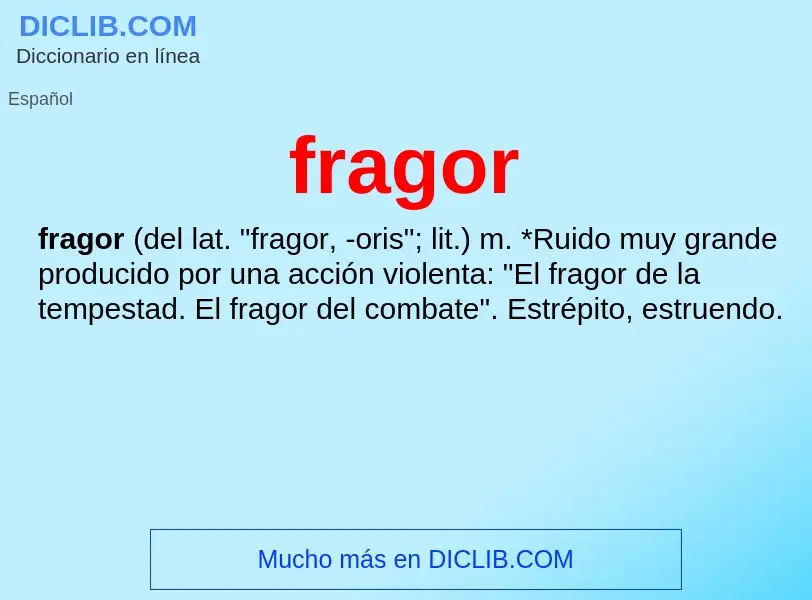 What is fragor - definition