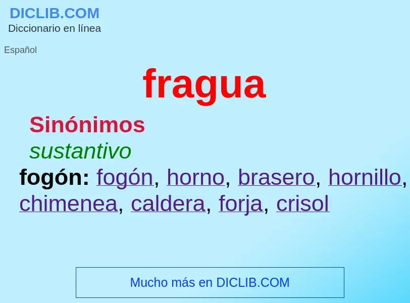 Was ist fragua - Definition