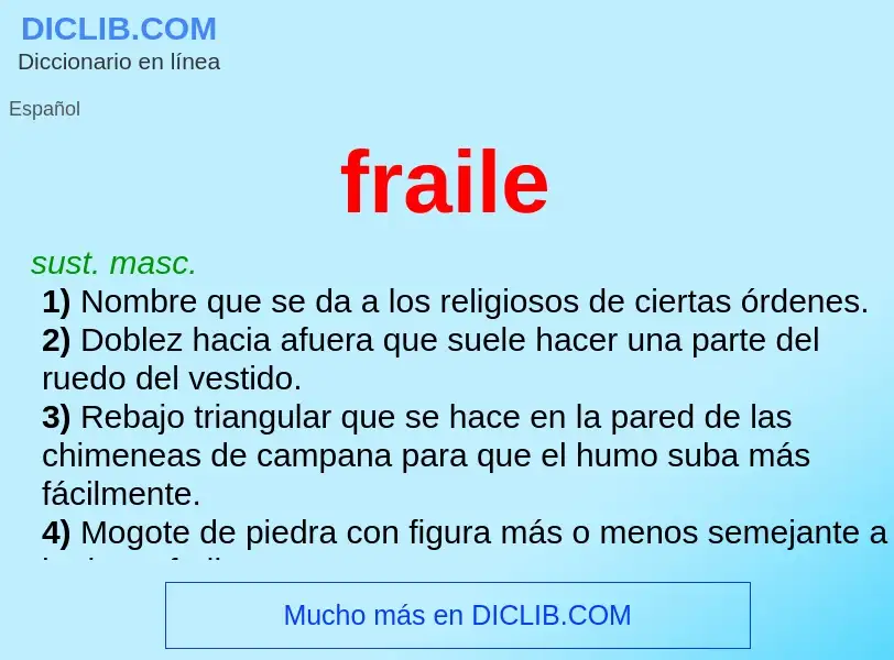 Wat is fraile - definition