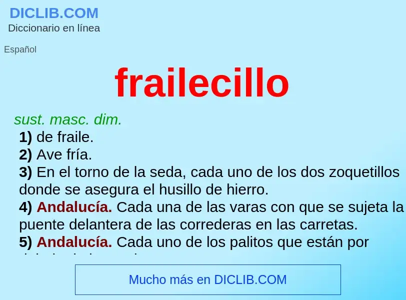 O que é frailecillo - definição, significado, conceito