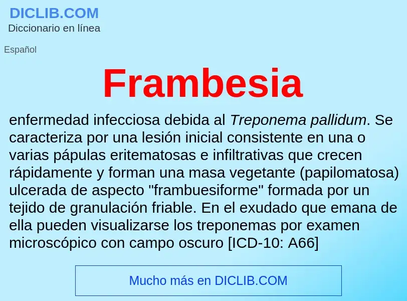 Что такое Frambesia - определение