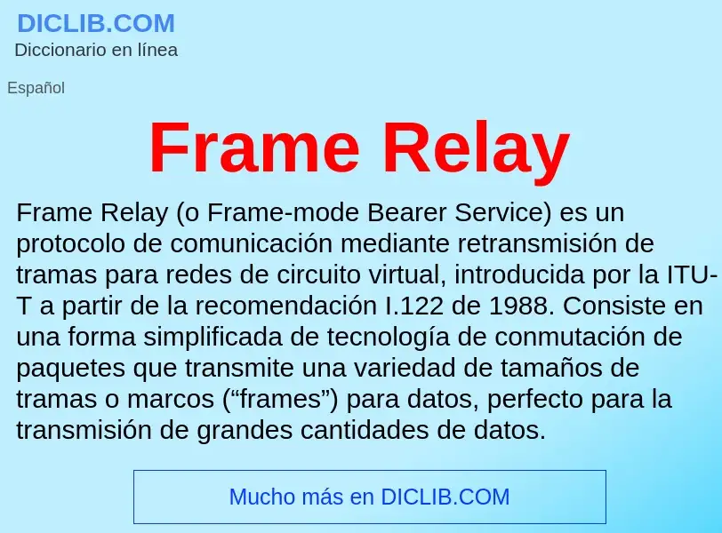 Wat is Frame Relay - definition