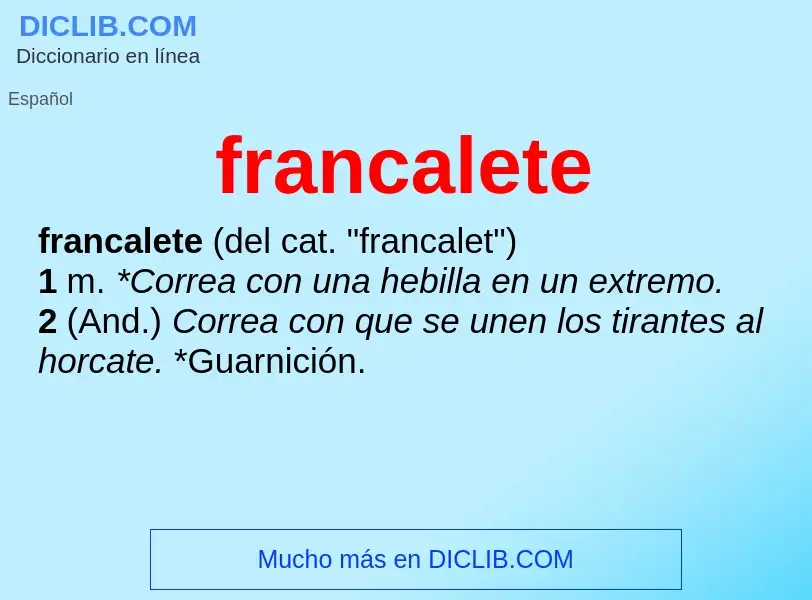 O que é francalete - definição, significado, conceito