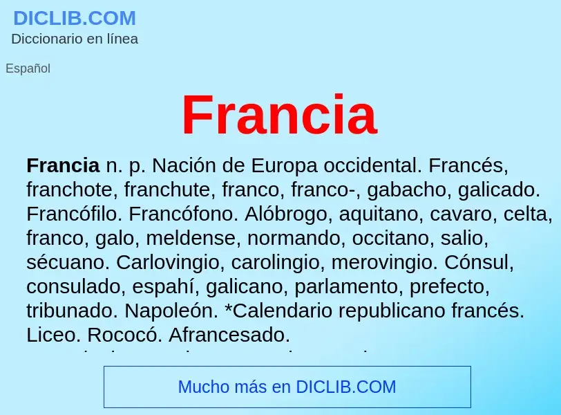 ¿Qué es Francia? - significado y definición