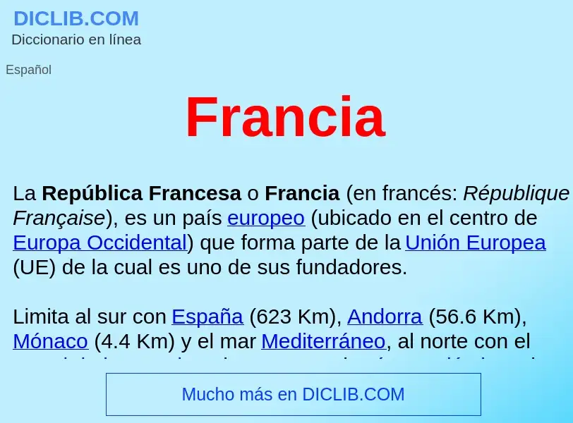 ¿Qué es Francia ? - significado y definición