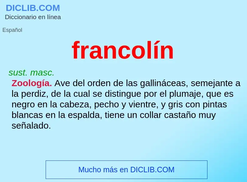 Что такое francolín - определение