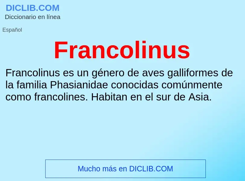 Что такое Francolinus - определение