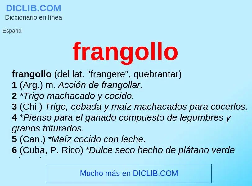 Что такое frangollo - определение