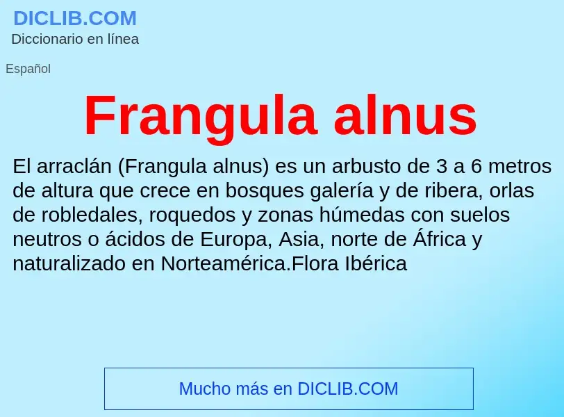 Что такое Frangula alnus - определение