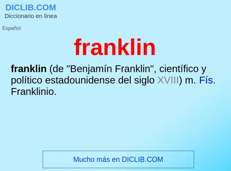 Что такое franklin - определение