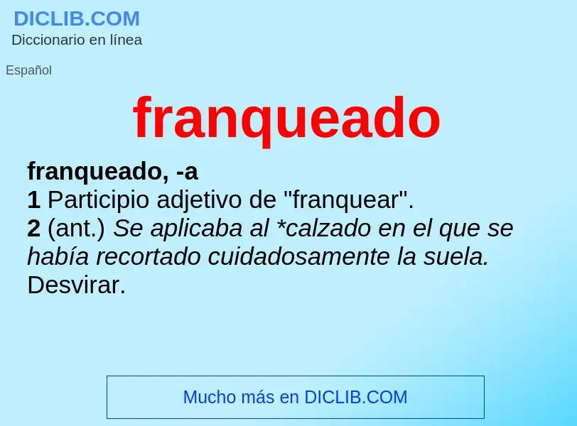 Что такое franqueado - определение